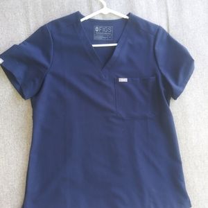 Figs Navy Scrub Top